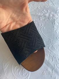 Zoccoli legno con tacco