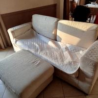 Divano 3 posti sfoderabile 205 cm beige