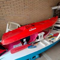 Canoa Rainbow Funny - Rossa con pagaia