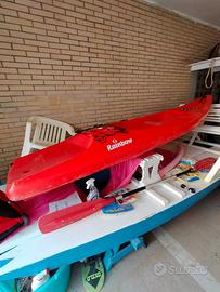 Canoa Rainbow Funny - Rossa con pagaia