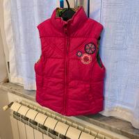 Piumino smanicato bambina double face
