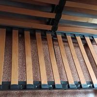 Rete matrimoniale divano letto con doghe in legno