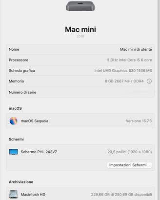 Mac mini 2018 – Intel i5