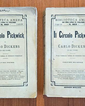 Il Circolo Pickwick - Dickens - Treves 1904 2 vol
