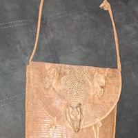 Borsa vintage in vera pelle di coccodrillo