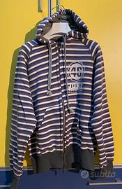 Felpa con cappuccio a strisce