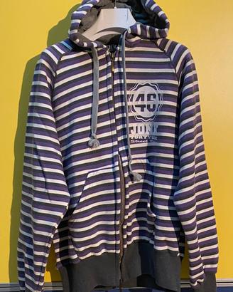 Felpa con cappuccio a strisce