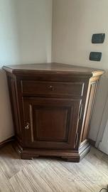 Mobile angolare porta TV in legno massello