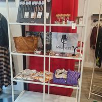 mobile scaffale in vetro e ferro bianco 