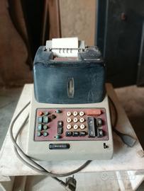 calcolatrice a rullo Olivetti d'epoca 