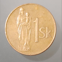 Moneta 1 corona Slovacchia 1993