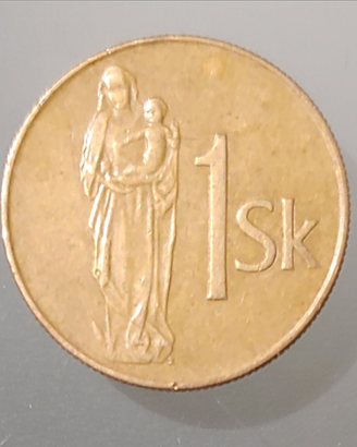 Moneta 1 corona Slovacchia 1993