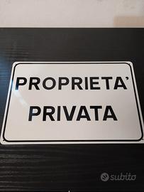 Cartello proprietà privata
