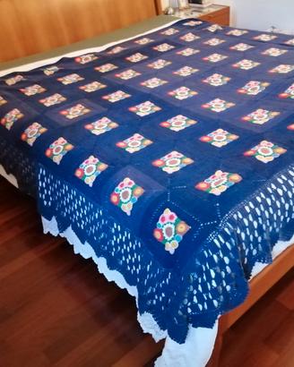 Coperta lino ricami a mano