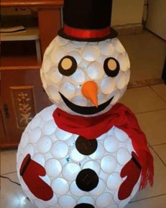 Pupazzo di Neve con bicchieri 