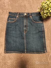 Minigonna Jeans Zara Denim Skirt Colore Scuro S