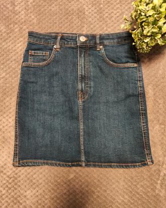 Minigonna Jeans Zara Denim Skirt Colore Scuro S