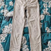 Pantaloni Calzedonia similpelle beige taglia M