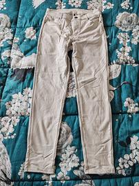 Pantaloni Calzedonia similpelle beige taglia M