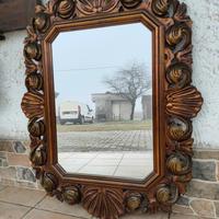 Specchio ottagonale stile Barocco con cornice a co