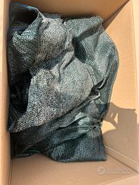 Copertura rete verde ombra piante laghetto