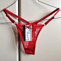 Mutandine donna pizzo rosso m sexy lingerie nuovo