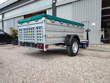 Carrello rimorchio auto mono asse basculante