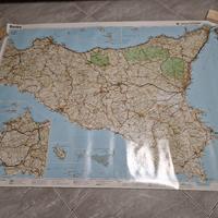 Carta geografica Sicilia Touring Club 1996
