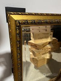 Specchio con cornice oro
