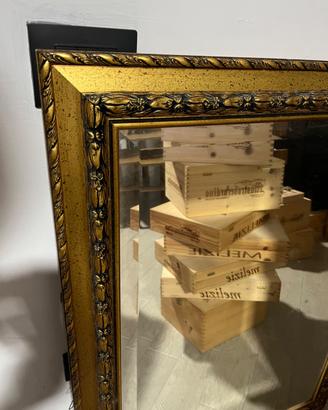 Specchio con cornice oro