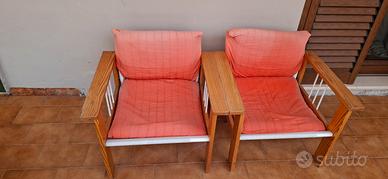 poltroncine in legno 