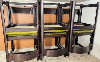 sedie in velluto verde  da soggiorno 