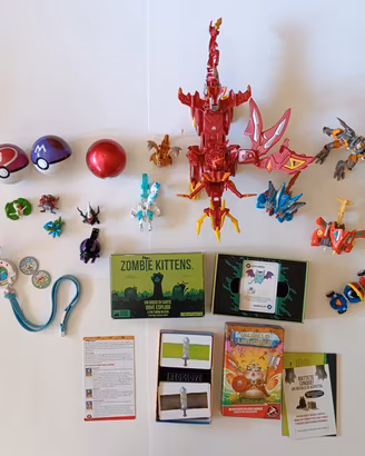 Lotto di Giochi di Carte, Bakugan, Pokémon e Yokai