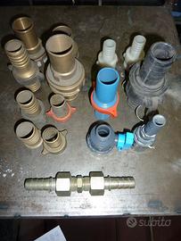 Raccordi plastici e ottone per liquidi e aria vari