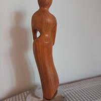 Coppia di sculture in legno