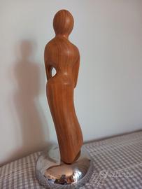 Coppia di sculture in legno