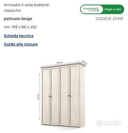armadio 4 ante cecilia mondo convenienza 