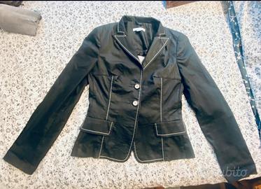 Blazer Marella nero con impunture bianche