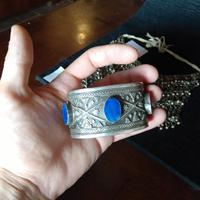 bracciale afgano in argento con lapislazzuli 