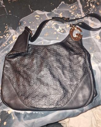 Gucci Guccissima Hobo Nera Vera Pelle Originale 