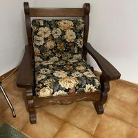 Poltrona stile old america legno massello