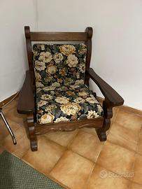 Poltrona stile old america legno massello