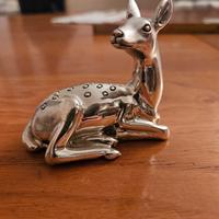 Cerbiatto laminato argento 