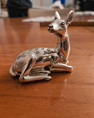 Cerbiatto laminato argento 