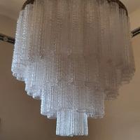 lampadario con cilindri in vetro