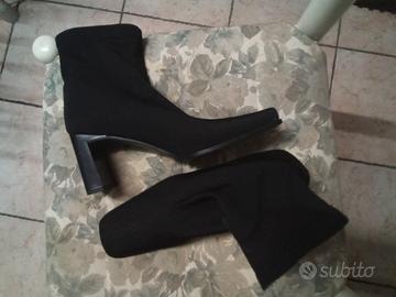 stivaletto in tessuto elastico con piede rigido 