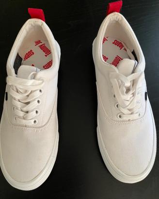 Sneakers Tommy Jeans Tela Bianca