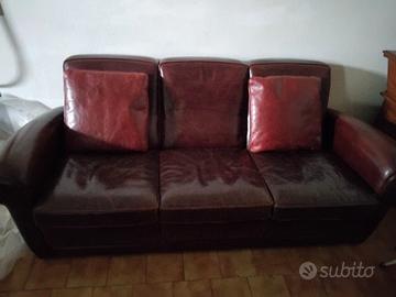 divano 3 posti boxer puro cuoio