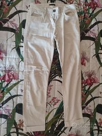 Jeans donna bianco Sisley estivo Tg.38 Originale