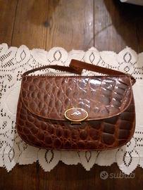 Borsa Vintage NIERI ARGENTI in VERO COCCODRILLO -